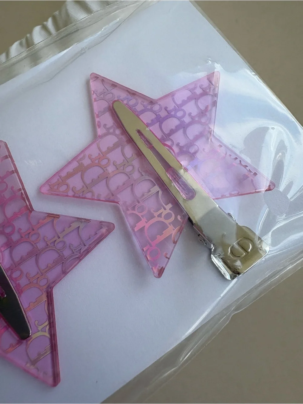 Dior Beauty Iridescent Star Hair Clips - New, Set of 2